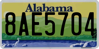 AL license plate 8AE5704