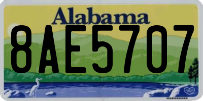 AL license plate 8AE5707