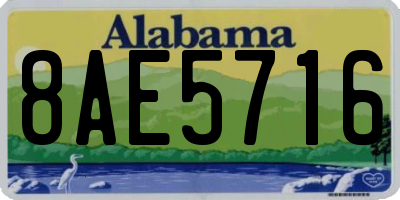 AL license plate 8AE5716