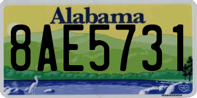 AL license plate 8AE5731
