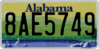AL license plate 8AE5749