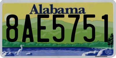 AL license plate 8AE5751