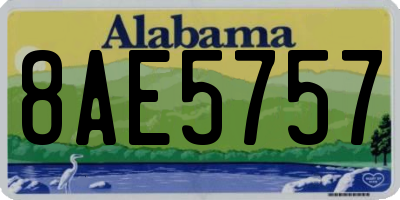AL license plate 8AE5757
