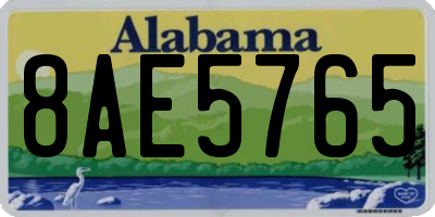 AL license plate 8AE5765