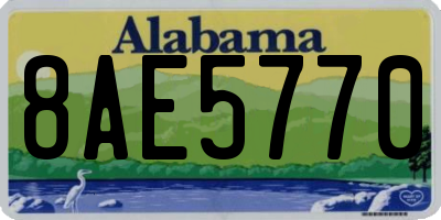 AL license plate 8AE5770