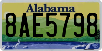 AL license plate 8AE5798