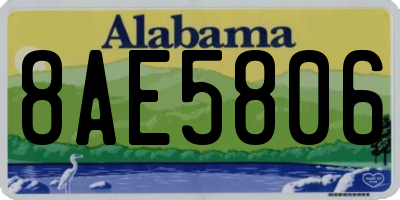 AL license plate 8AE5806