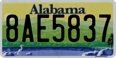 AL license plate 8AE5837