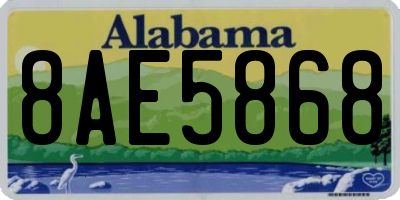 AL license plate 8AE5868