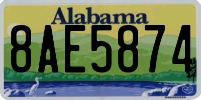 AL license plate 8AE5874