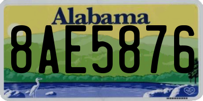 AL license plate 8AE5876