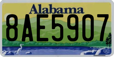 AL license plate 8AE5907