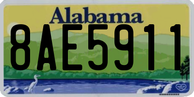 AL license plate 8AE5911