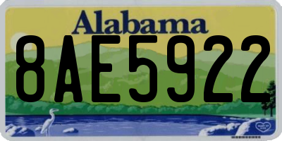 AL license plate 8AE5922