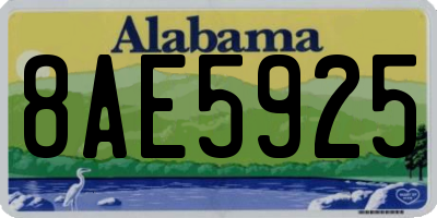 AL license plate 8AE5925
