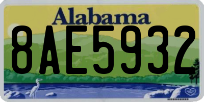 AL license plate 8AE5932