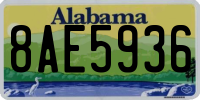 AL license plate 8AE5936