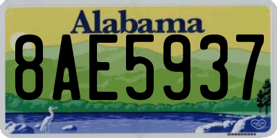 AL license plate 8AE5937