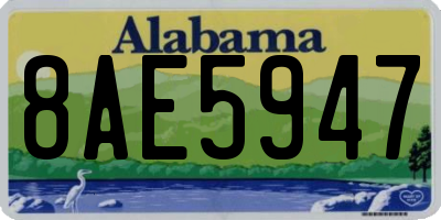 AL license plate 8AE5947