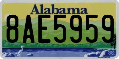 AL license plate 8AE5959