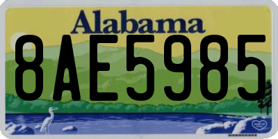AL license plate 8AE5985