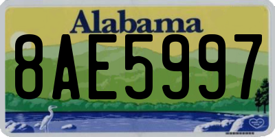 AL license plate 8AE5997