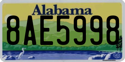 AL license plate 8AE5998