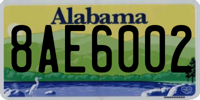 AL license plate 8AE6002