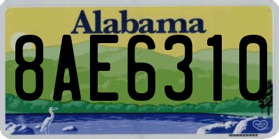 AL license plate 8AE6310
