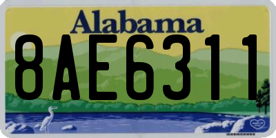 AL license plate 8AE6311