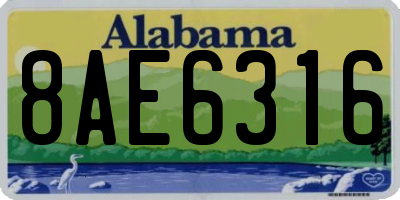 AL license plate 8AE6316