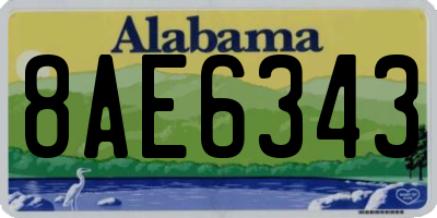 AL license plate 8AE6343