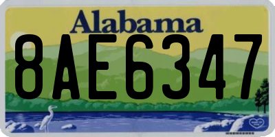 AL license plate 8AE6347