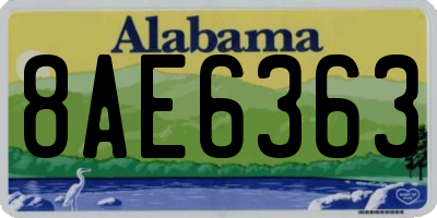 AL license plate 8AE6363