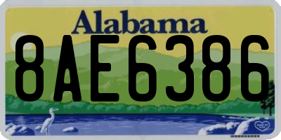 AL license plate 8AE6386