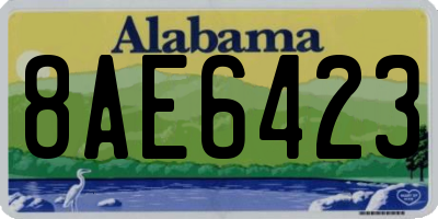 AL license plate 8AE6423
