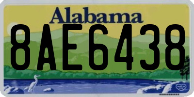 AL license plate 8AE6438