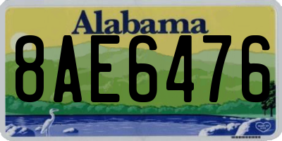 AL license plate 8AE6476