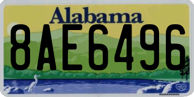 AL license plate 8AE6496