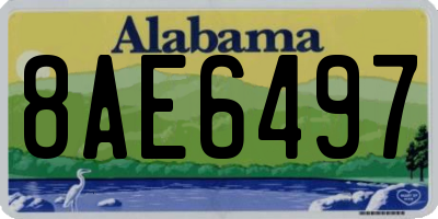 AL license plate 8AE6497