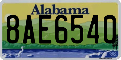 AL license plate 8AE6540