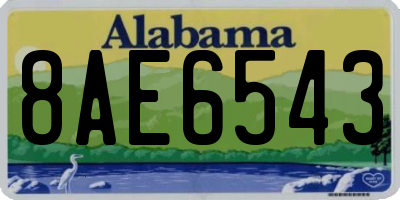AL license plate 8AE6543