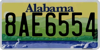 AL license plate 8AE6554