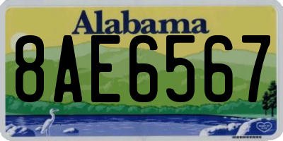 AL license plate 8AE6567