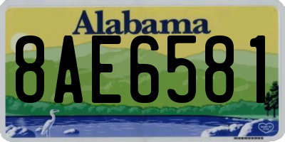 AL license plate 8AE6581