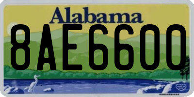 AL license plate 8AE6600