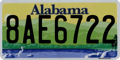 AL license plate 8AE6722