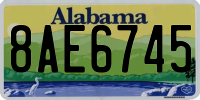 AL license plate 8AE6745