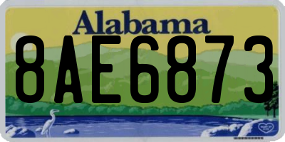 AL license plate 8AE6873