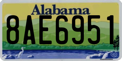 AL license plate 8AE6951